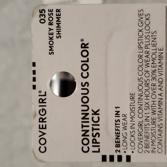 COVERGIRL Continuous Color 6-Hour Lipstick - Smokey Rose Shimmer - Sealed - 035 - Picture 4 of 6